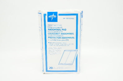 Medline PRM21453 Abdominal Pad 7-1/2 inch x 8inch - Box of 20